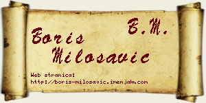 Boris Milosavić vizit kartica